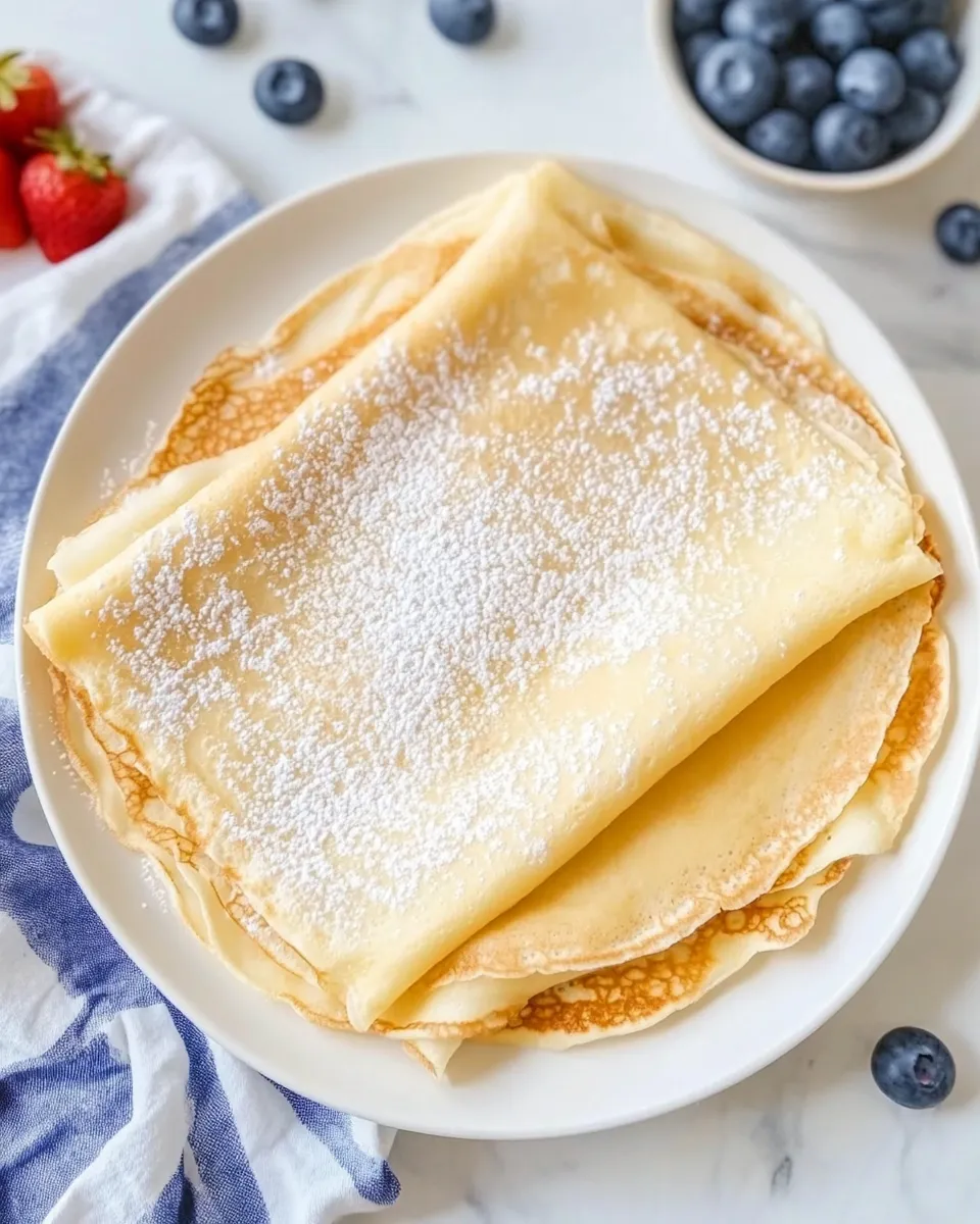 Quick Homemade Crepes shot