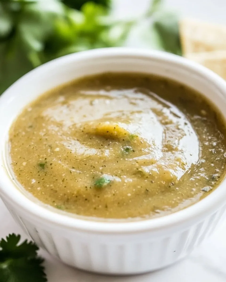 Fresh Homemade Green Enchilada Sauce Recipe dish image