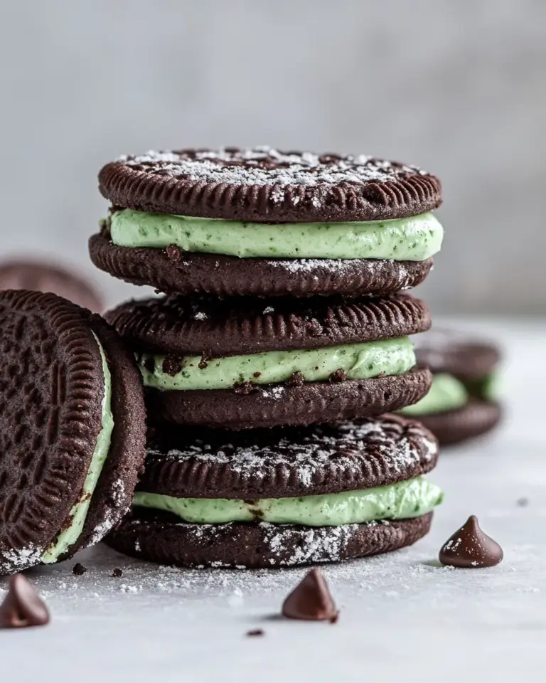 Easy Homemade Mint Chip Oreos photo