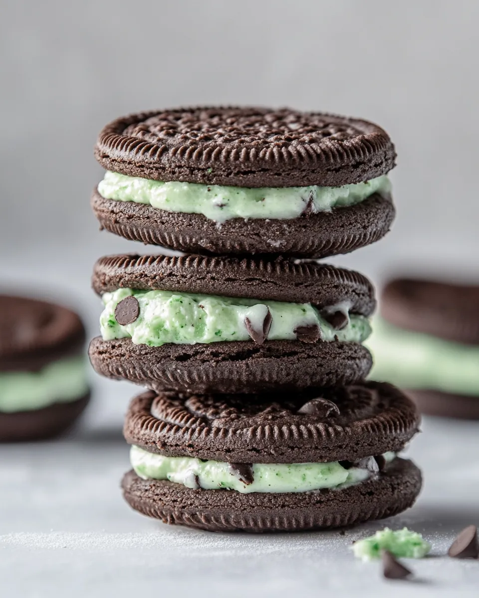Classic Homemade Mint Chip Oreos recipe photo