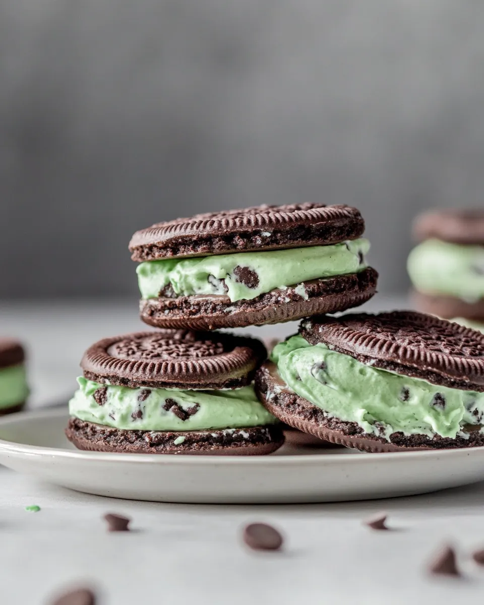 Best Homemade Mint Chip Oreos shot