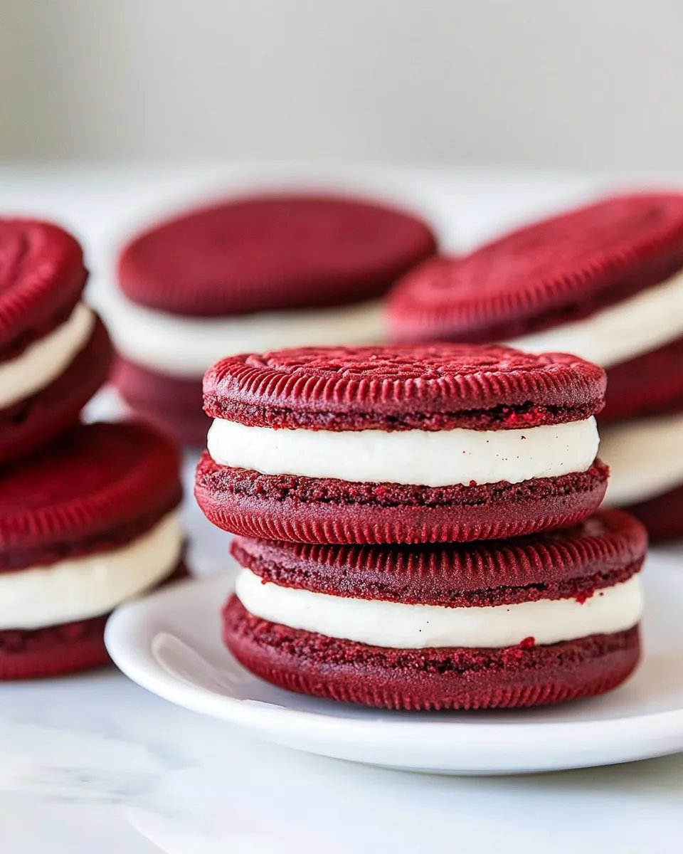 Fresh Homemade Red Velvet Oreos picture