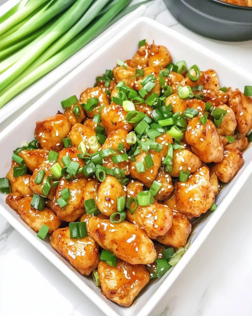 Quick Honey Chili Crisp Chicken Bites shot