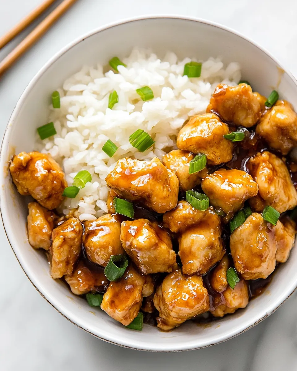 Delicious Honey Ginger Chicken shot