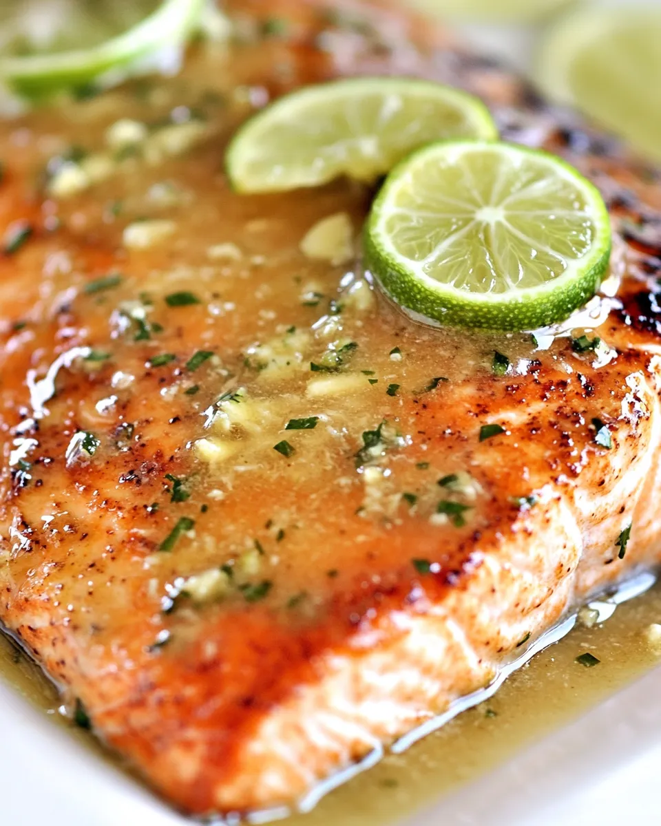 Delicious Honey Glazed Salmon with Browned Butter Lime Sauce image