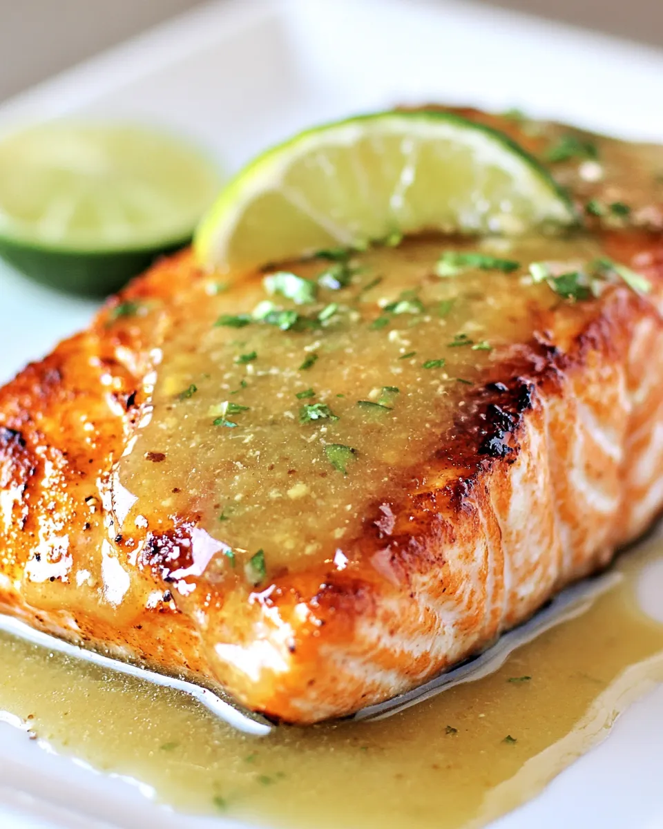 Quick Honey Glazed Salmon with Browned Butter Lime Sauce recipe photo