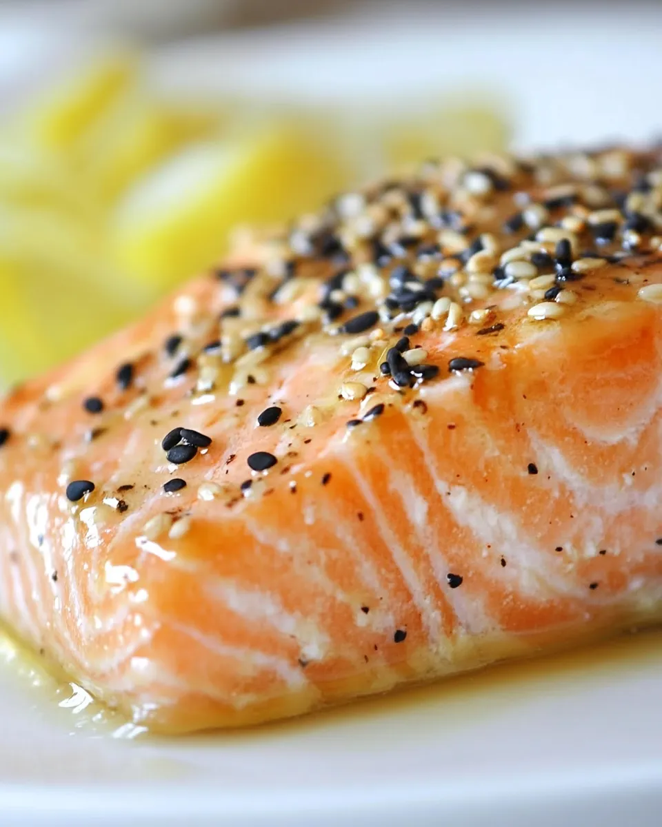 Savory Honey Glazed Sesame Salmon shot
