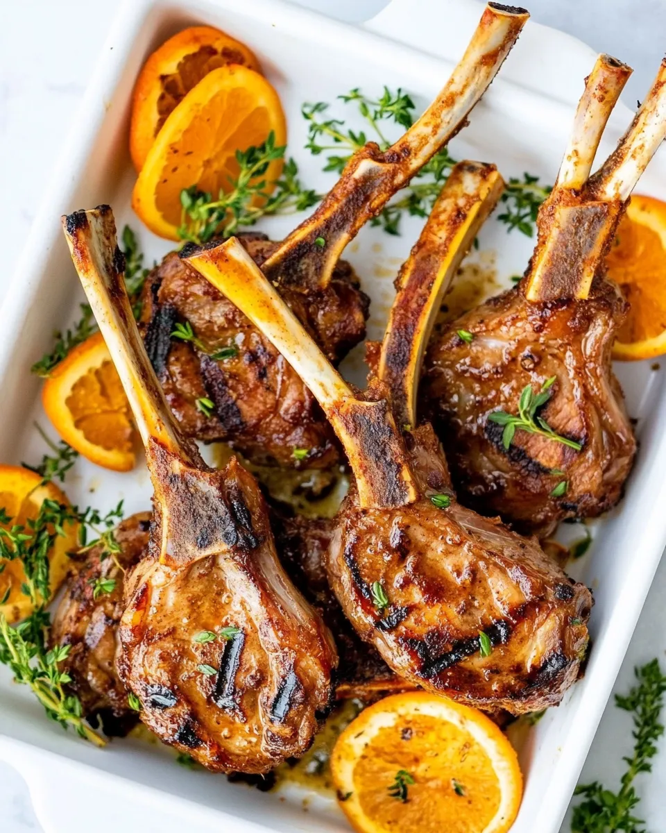 Delicious Honey Jerk Lamb Chops shot