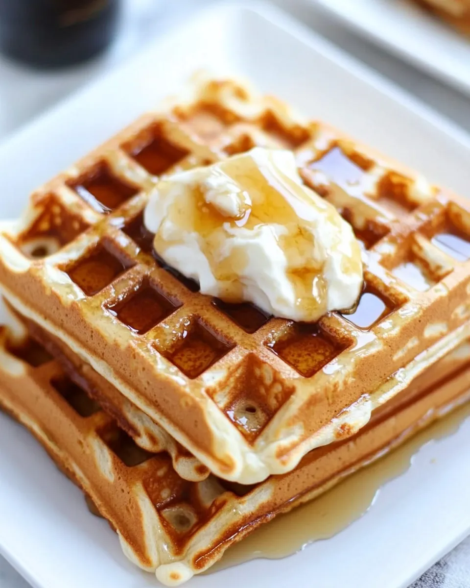 Classic Honey Yogurt Waffles image