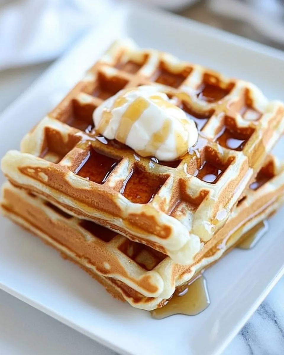Easy Honey Yogurt Waffles recipe photo