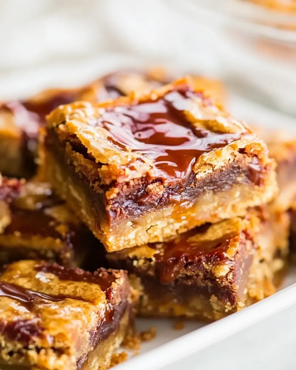Homemade Hot Fudge and Salted Caramel Blondies photo