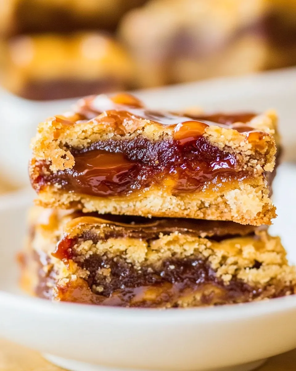 Perfect Hot Fudge and Salted Caramel Blondies shot