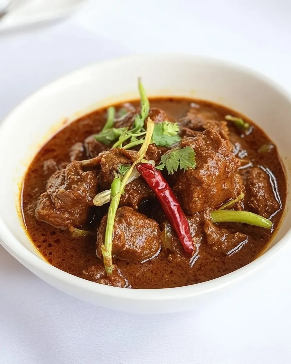 Delicious Indian Goat Curry shot