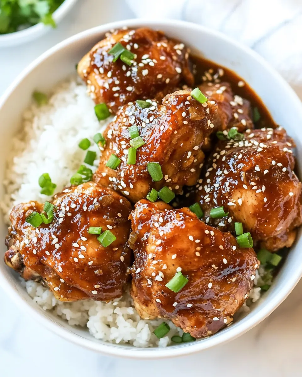 Quick Instant Pot Asian Chicken Thighs recipe photo