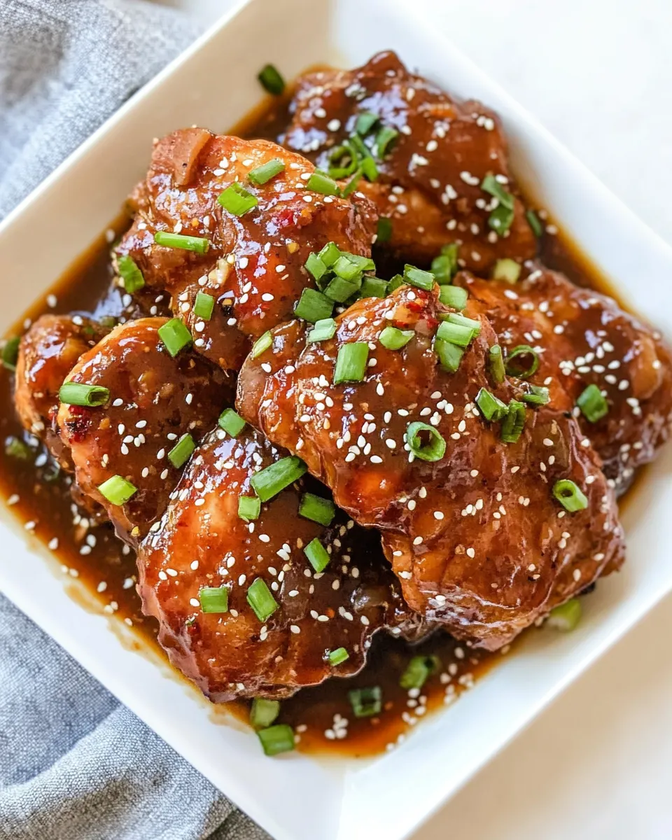 Healthy Instant Pot Asian Chicken Thighs dish photo
