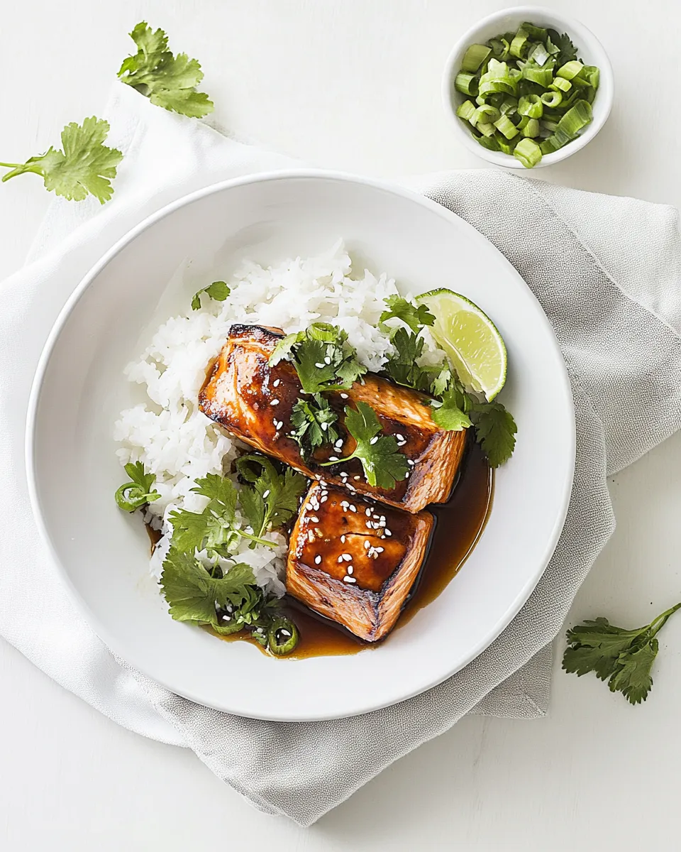 Healthy Instant Pot caramel salmon recipe image