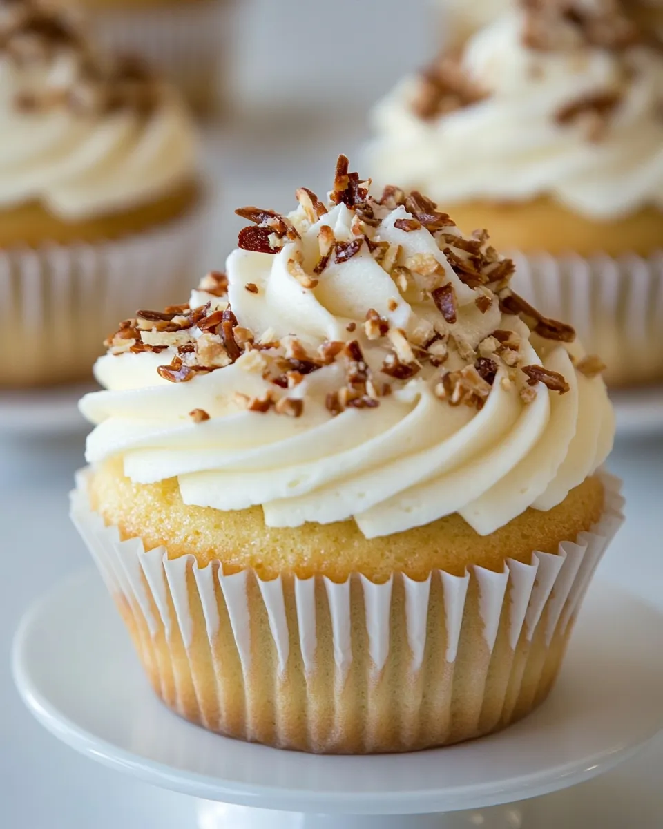 Delicious Italian Cream Cupcakes shot