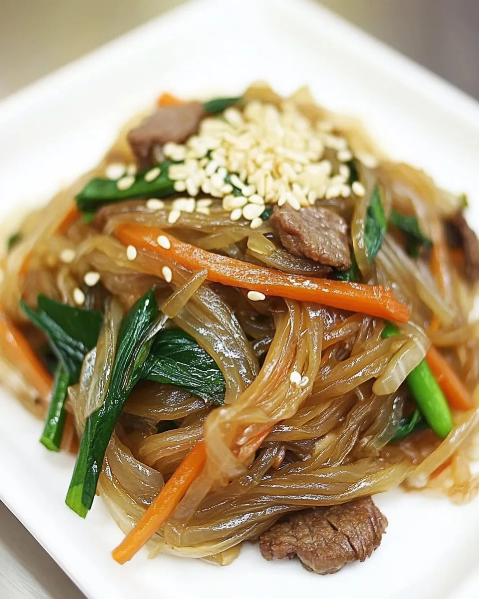 Classic Japchae (Chap Chae) dish photo