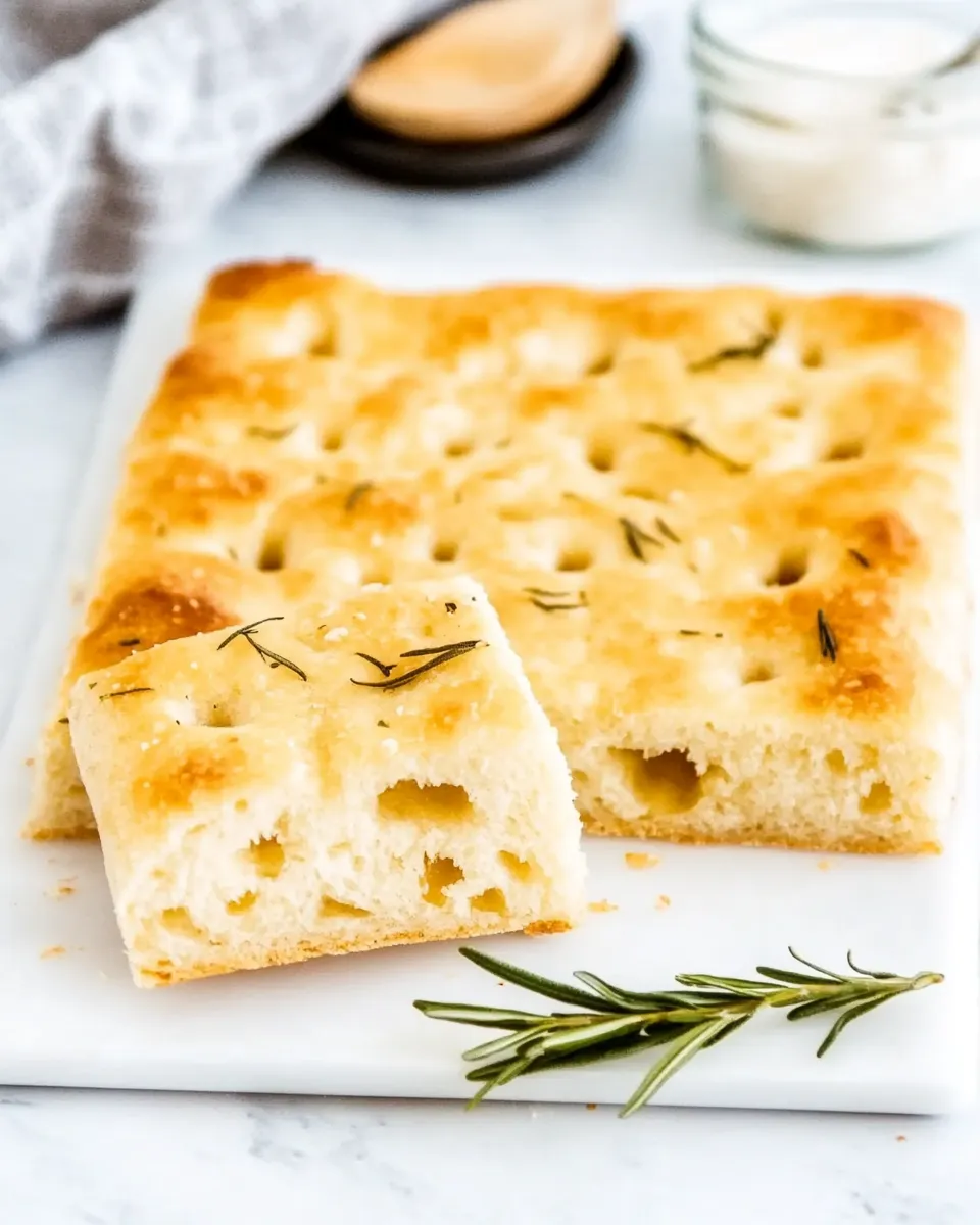 Delicious Keto Focaccia Bread shot