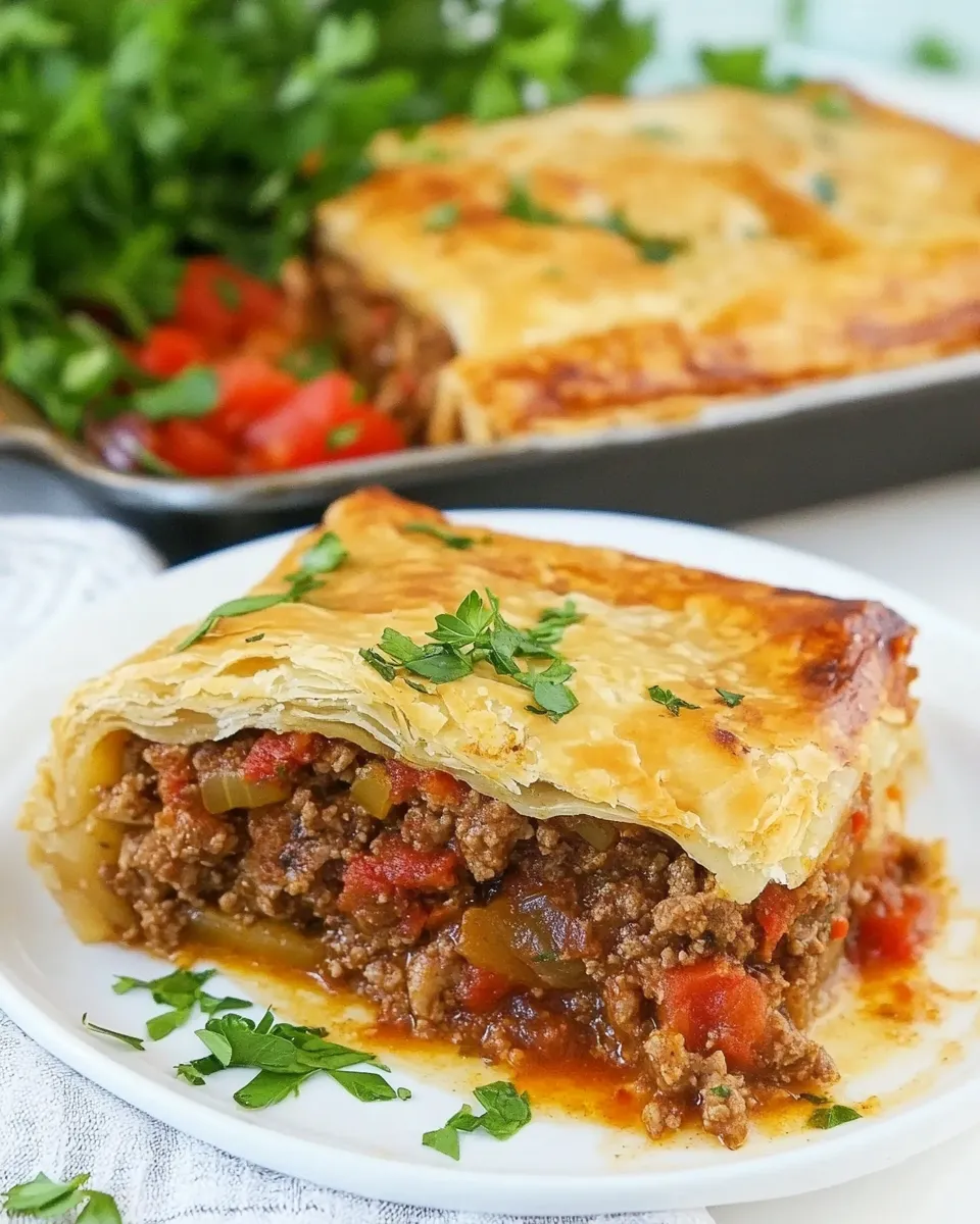 Delicious Kobete Sephardic Savory Meat Pie image