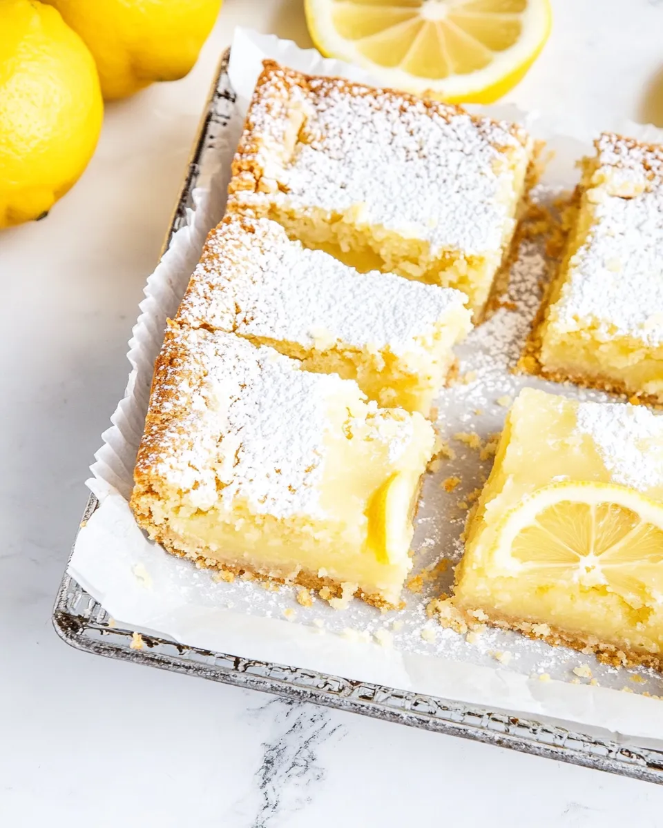 Delicious Lemon Bars with Cake Mix dish photo