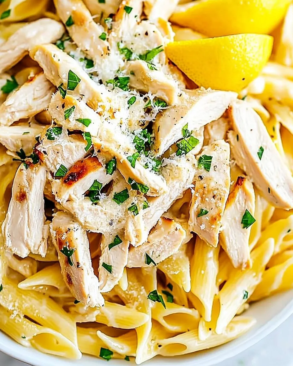 Homemade Lemon Butter Garlic Chicken Pasta recipe photo