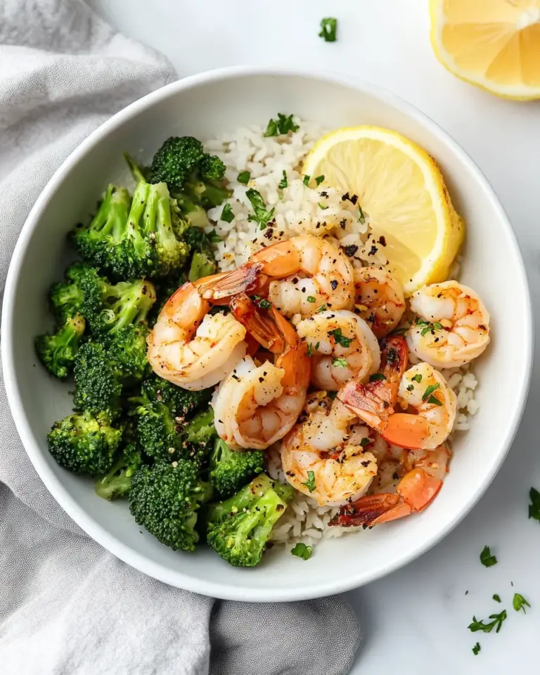 Sweet Lemon Butter Shrimp and Broccoli Skillet. recipe photo