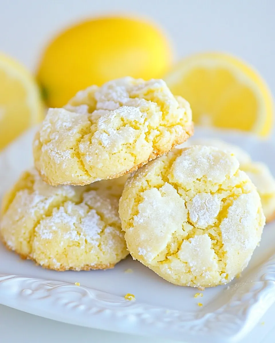 Classic Lemon Cookies (also known as Lemon Whippersnaps) food shot