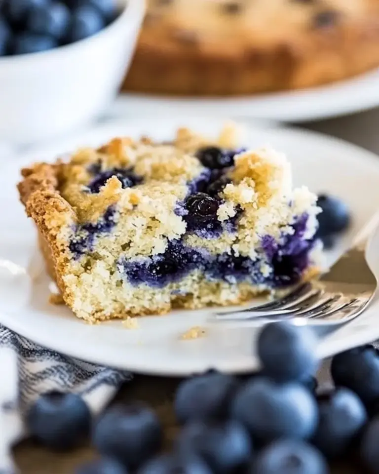 Homemade Lightened-Up Blueberry Coffee Cake photo