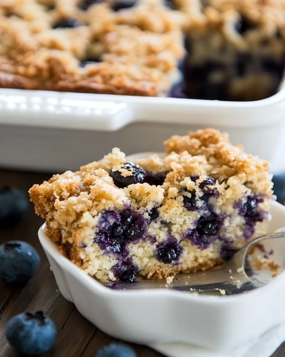 Healthy Lightened-Up Blueberry Coffee Cake dish photo