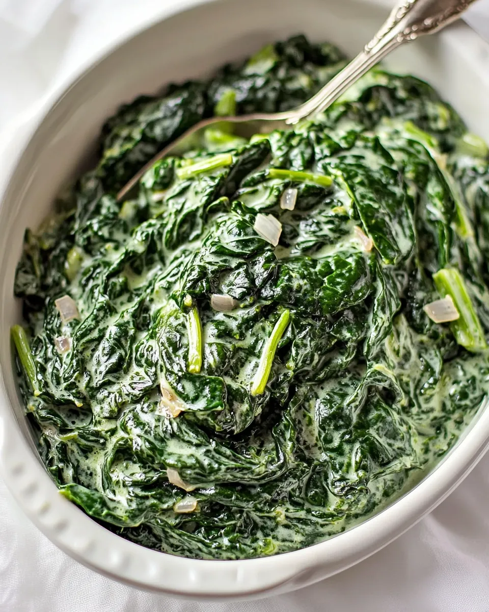 Easy Low-Carb Keto Creamed Spinach shot