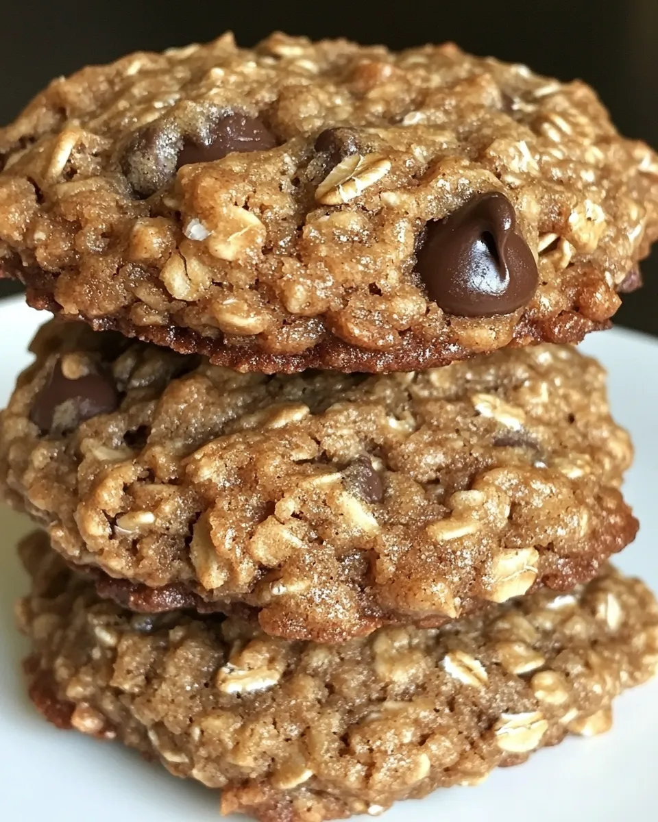 Quick Low Fat Oatmeal Chocolate Chip Cookies shot