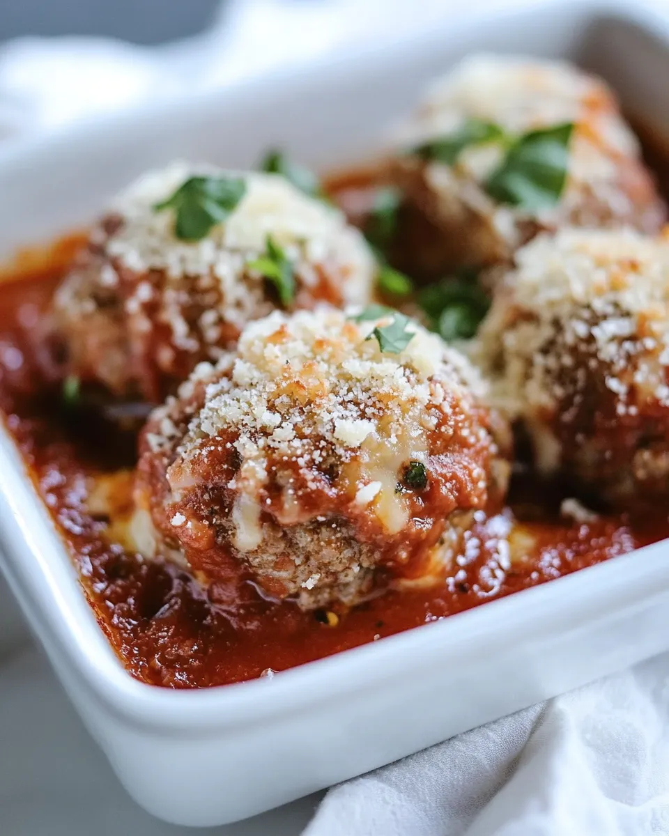 Delicious Macro Friendly Meatball Parmesan image