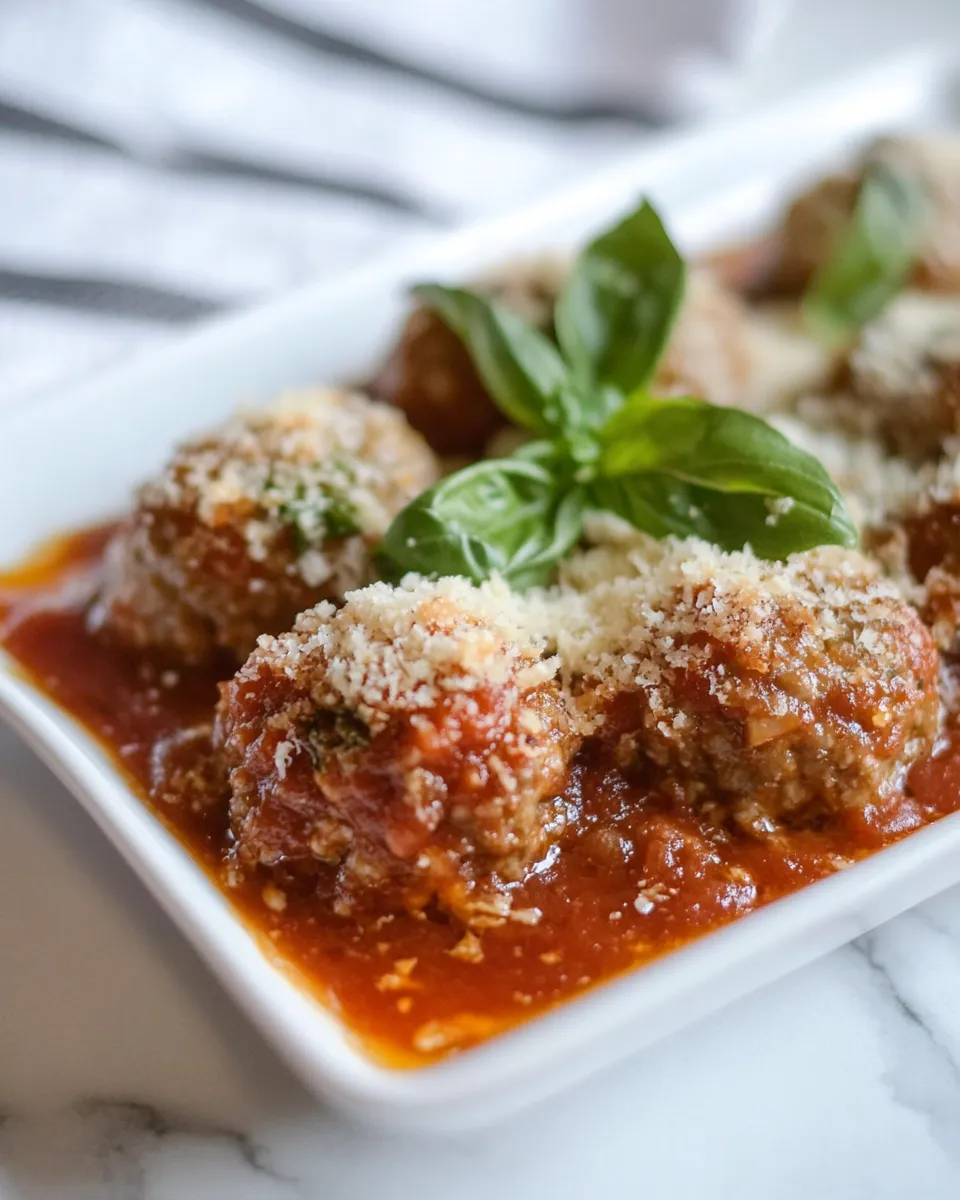 Healthy Macro Friendly Meatball Parmesan recipe photo