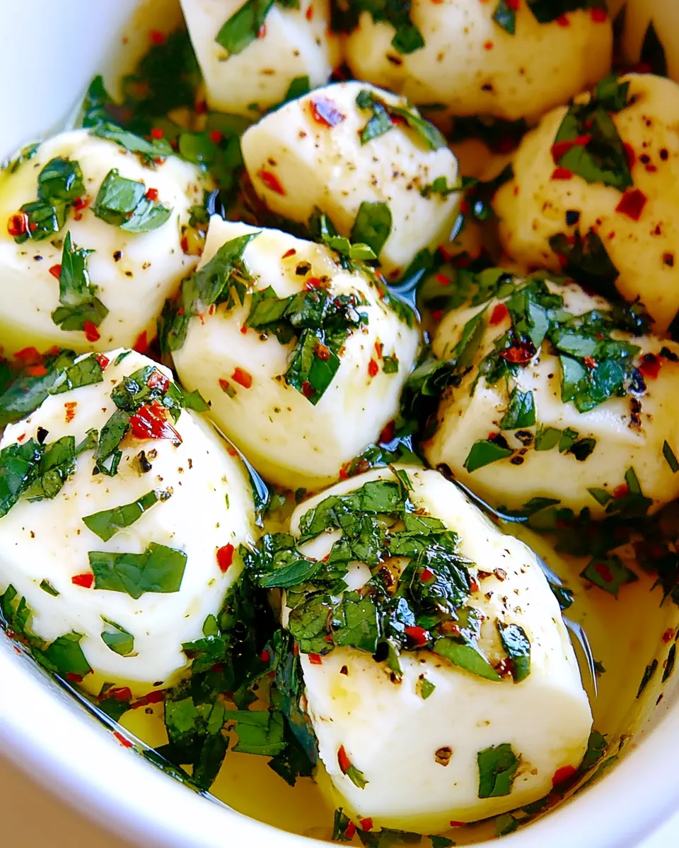 Classic Marinated Mozzarella with Herbs image