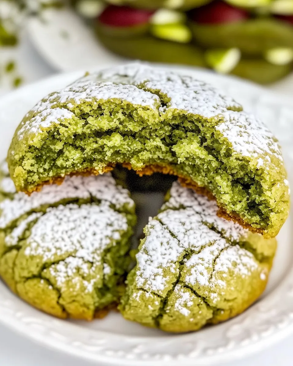 Homemade Matcha Crinkle Cookies (Vegan) recipe photo