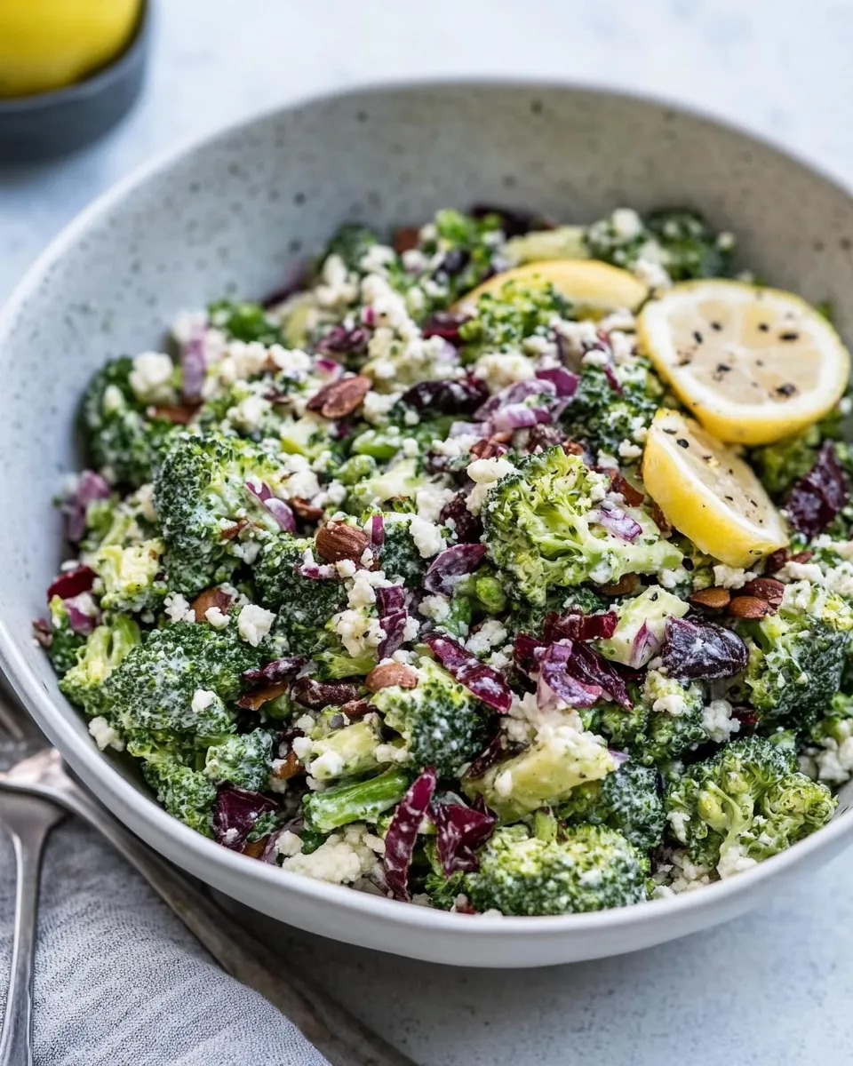 Delicious Mediterranean Low-Carb Broccoli Salad shot