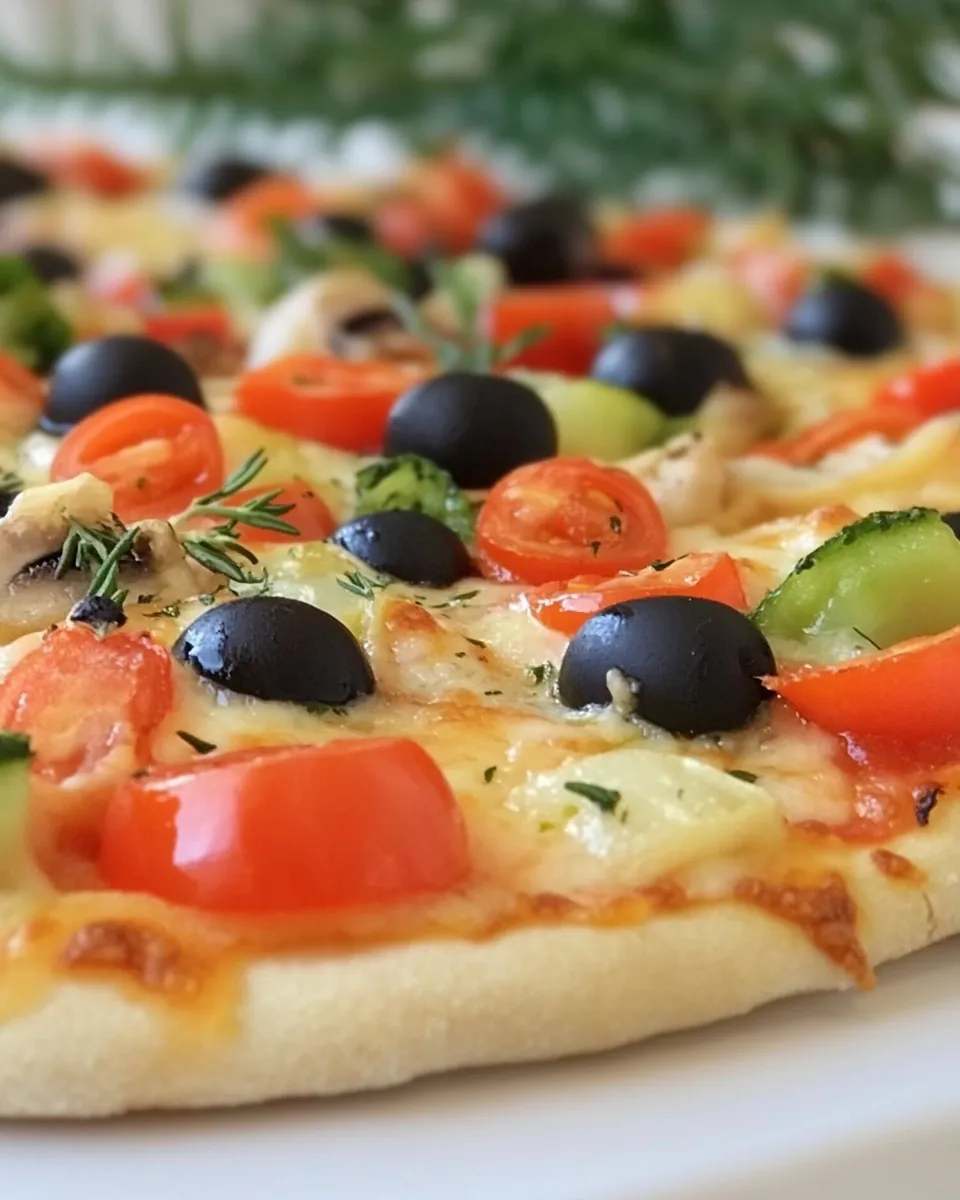 Homemade Mediterranean Pizza photo