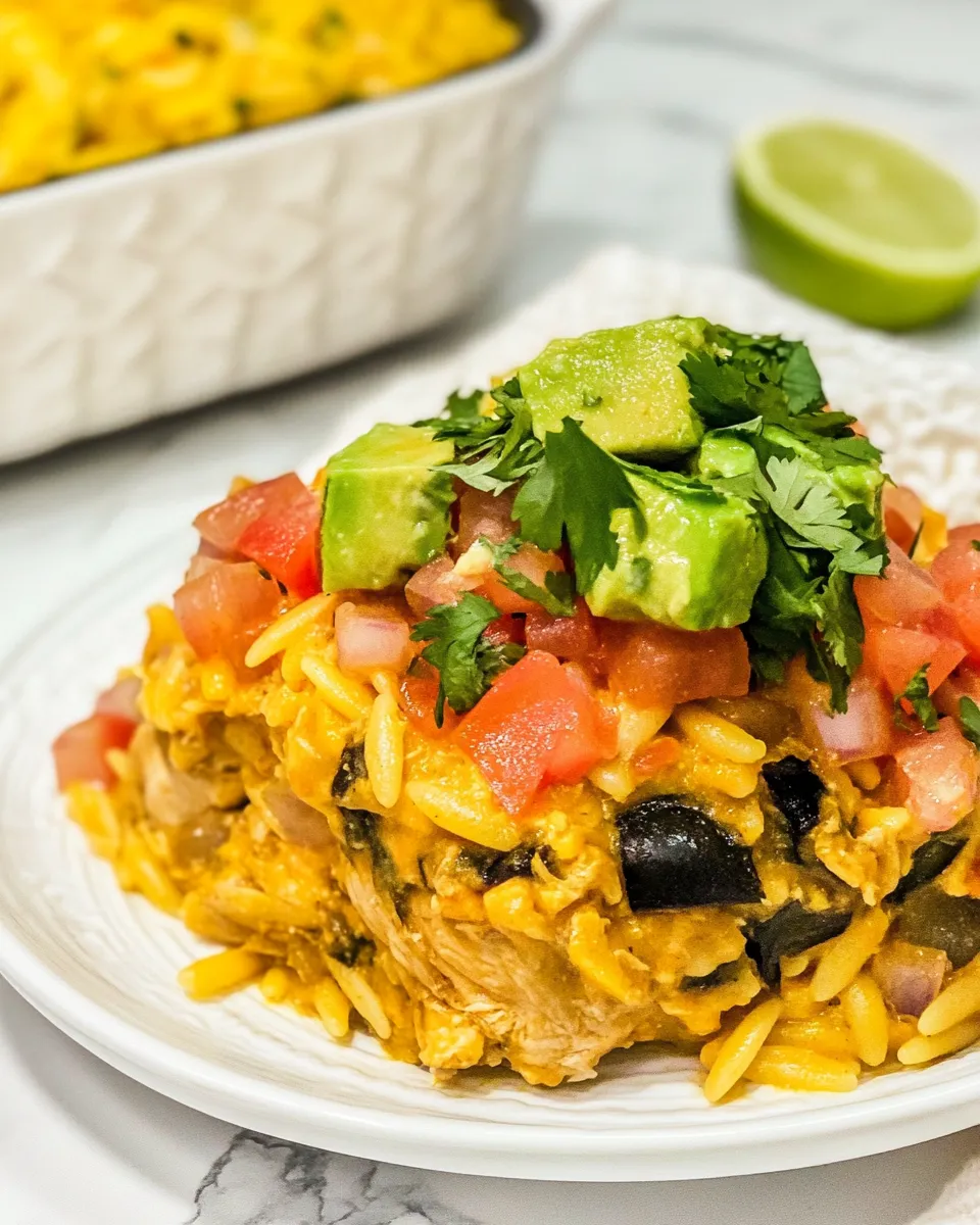 Savory Mexican Chicken Orzo dish photo