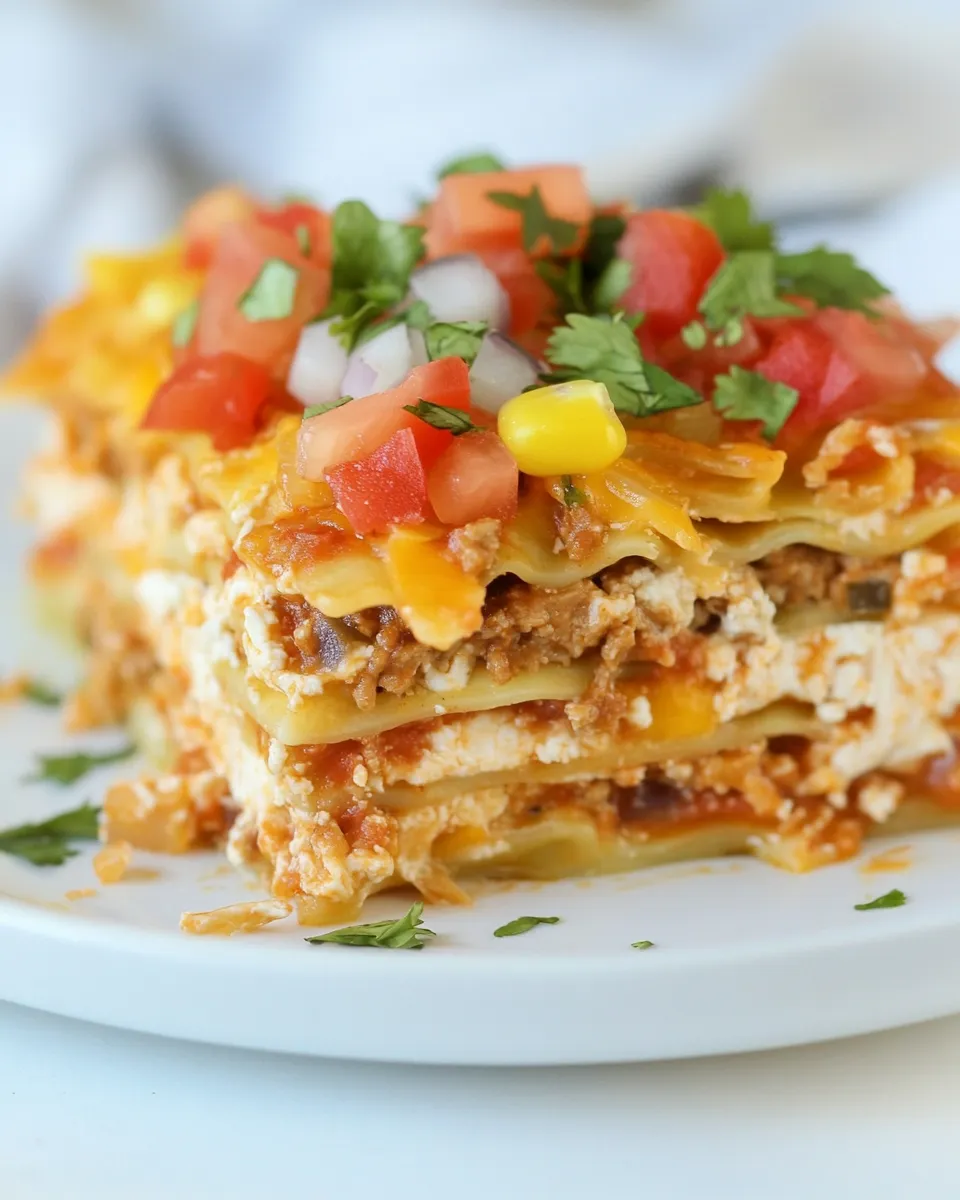 Delicious Mexican Lasagna shot