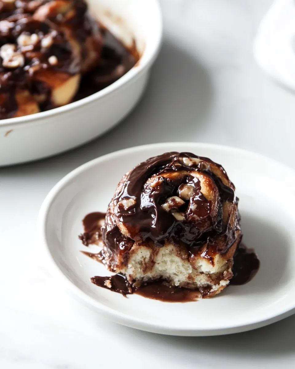 Homemade Mini Chocolate Peanut Butter Cinnamon Rolls photo