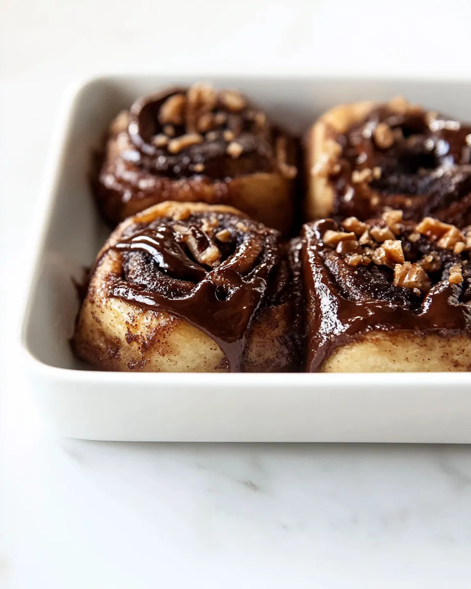 Easy Mini Chocolate Peanut Butter Cinnamon Rolls recipe photo