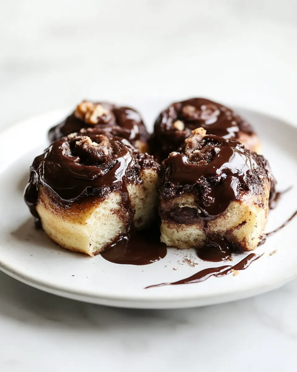 Tasty Mini Chocolate Peanut Butter Cinnamon Rolls dish photo