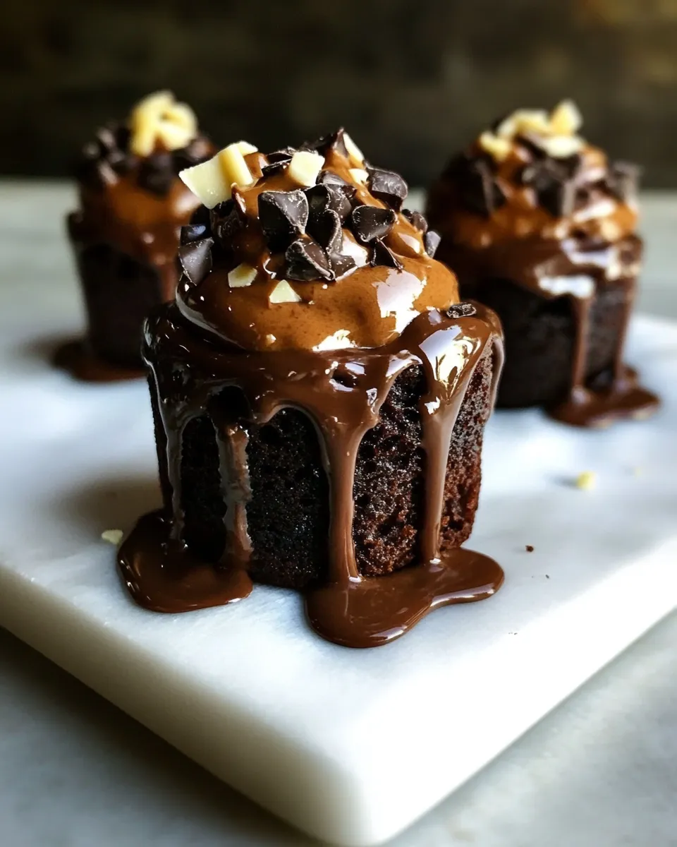 Easy Mini Chocolate Poke Cakes recipe photo