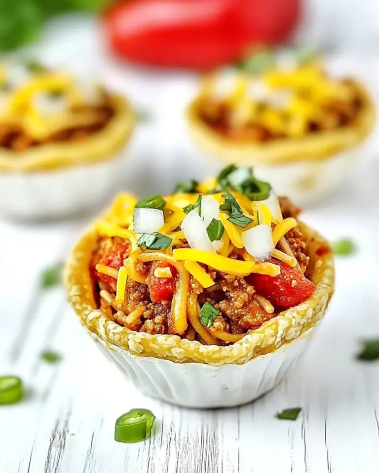 Homemade Mini Taco Spaghetti Pies photo