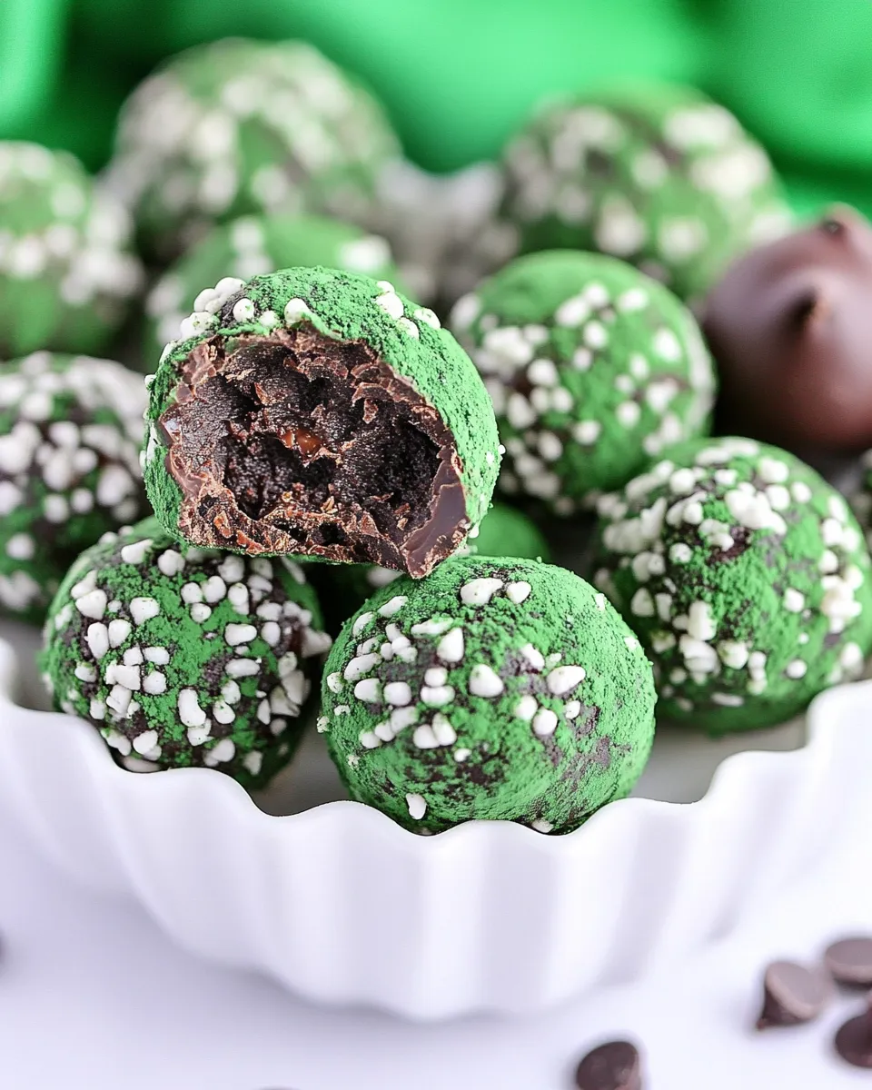 Easy Mint Chocolate Chip Truffles recipe photo