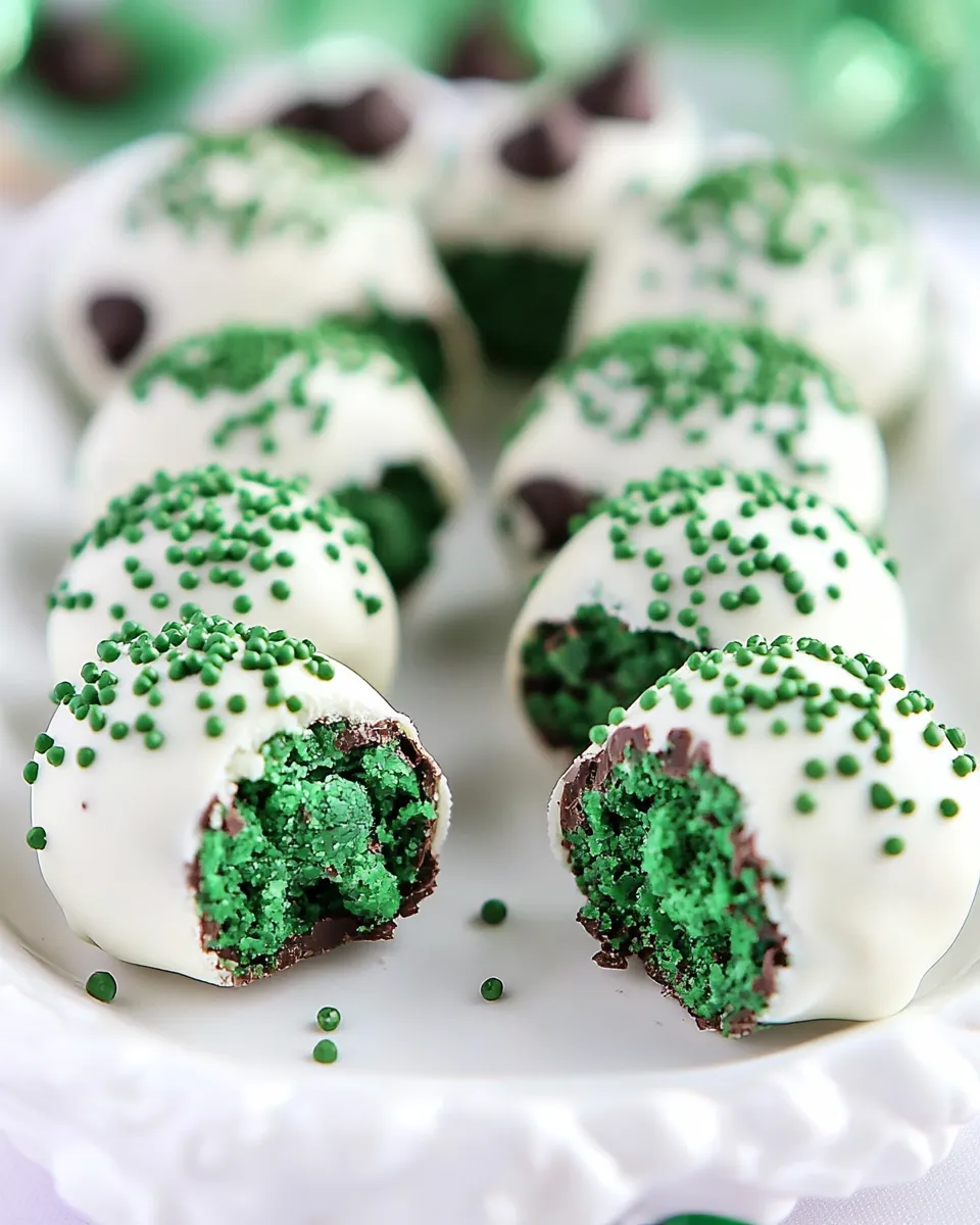 Delicious Mint Chocolate Chip Truffles shot