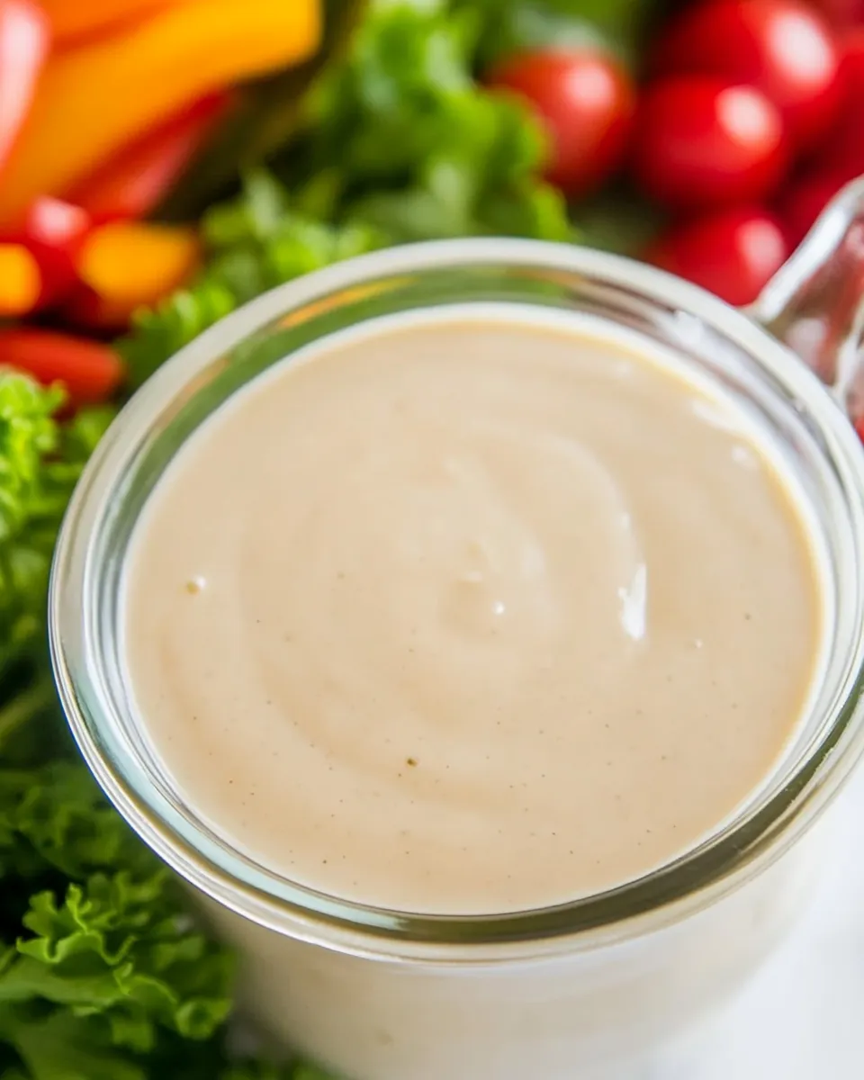 Tasty Miso Tahini Dressing (Vegan, Oil-Free!) shot