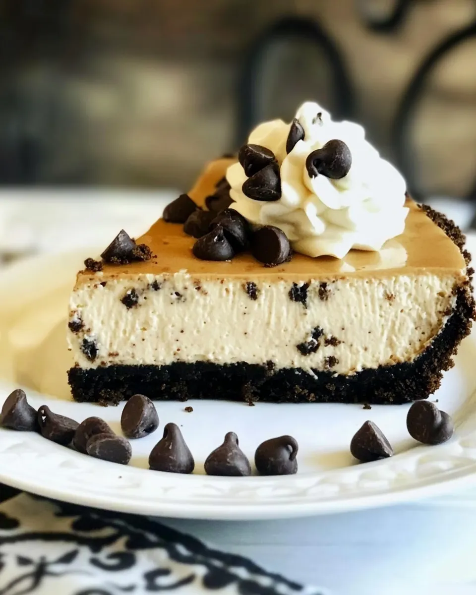 Homemade Mocha Cheesecake with Chocolate Chips photo