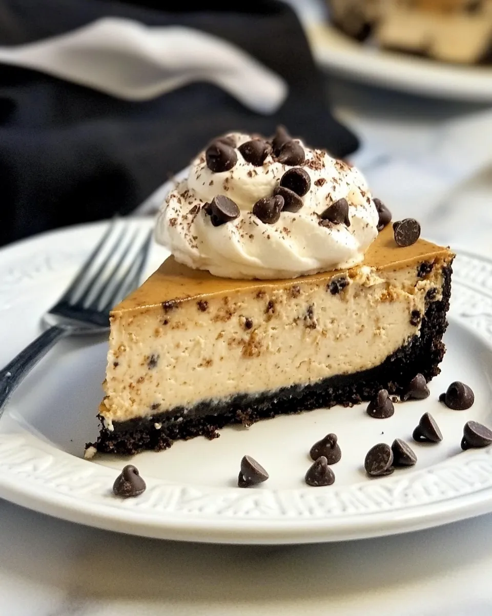 Classic Mocha Cheesecake with Chocolate Chips image